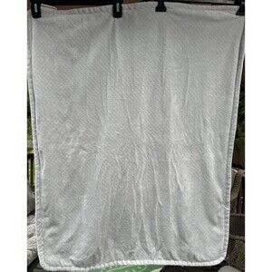 Pottery Barn Kids Plush SOFT Velour Stroller Crib Baby Blanket 30X 40 Sage Gray